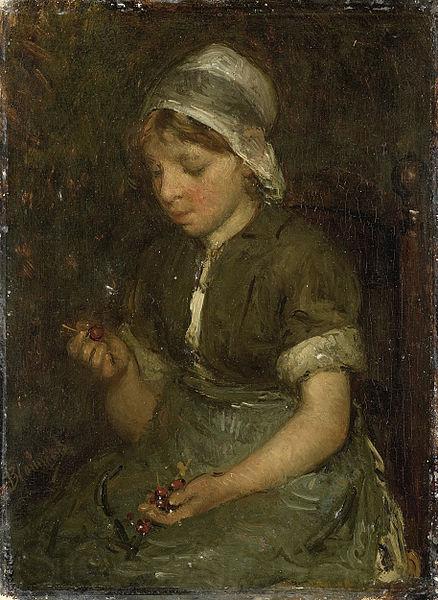 Bernard Blommers Girl with Cherries